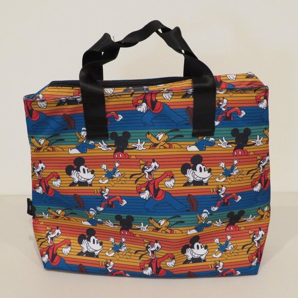 Cooler Bag Large Soft Insulated Tote Mickey Mouse Donald Duck Pluto Picnic Time - Picture 1 of 12